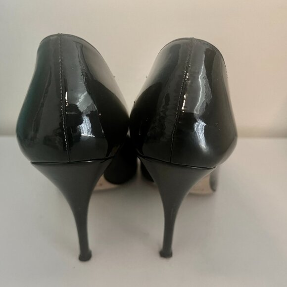 Kate Spade Vivian Black Patent Leather Pumps Heels Pointy Toe Shoe 9 - Picture 3 of 9
